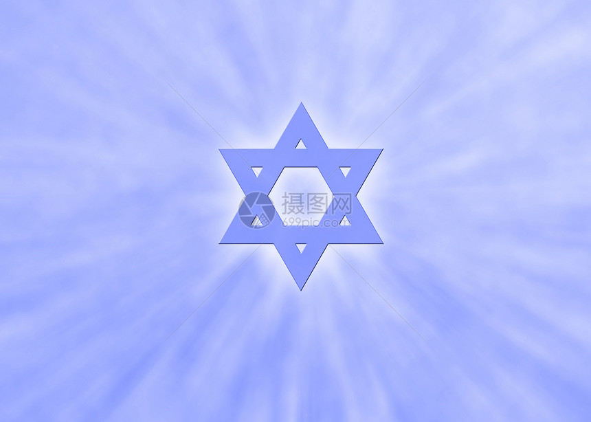 蓝犹太人背景图片