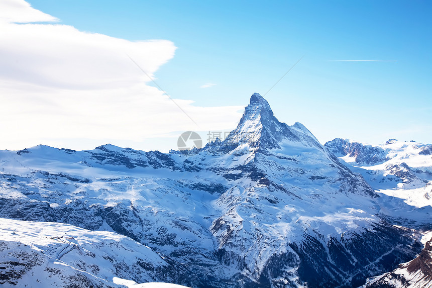 瑞士冬季的当量峰值高峰图片