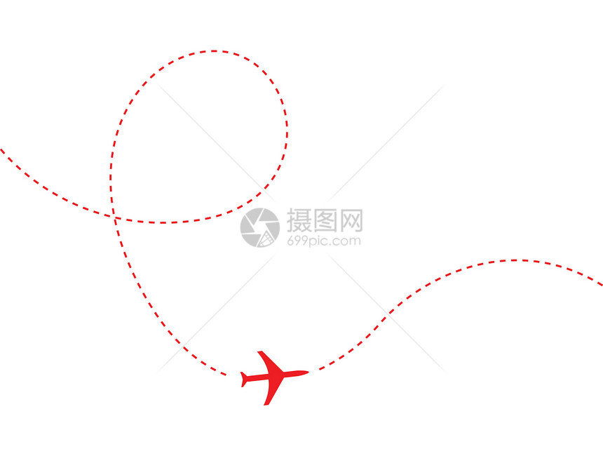 平面乘客航空客机路径喷射线条夹子插图航空公司航班图片