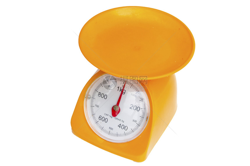 厨房规模用具平衡数字橙子仪器塑料白色测量图片