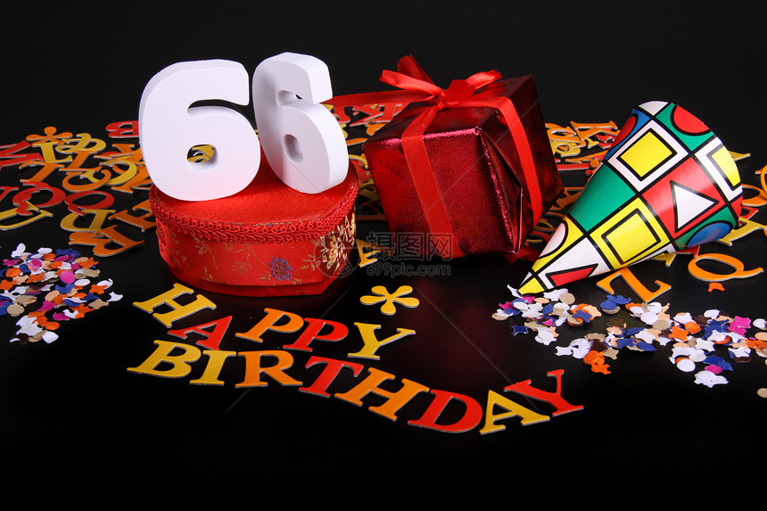 生日快乐卡中年龄以数字表示惊喜花束纸板周年展示礼物纪念日卡片问候语派对图片