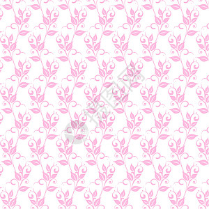 无缝花纹创造力粉色墙纸叶子插图条纹绘画白色装饰背景图片