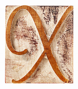 木型装饰字母X背景图片