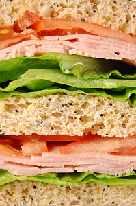 桑威奇食物面包火腿背景图片