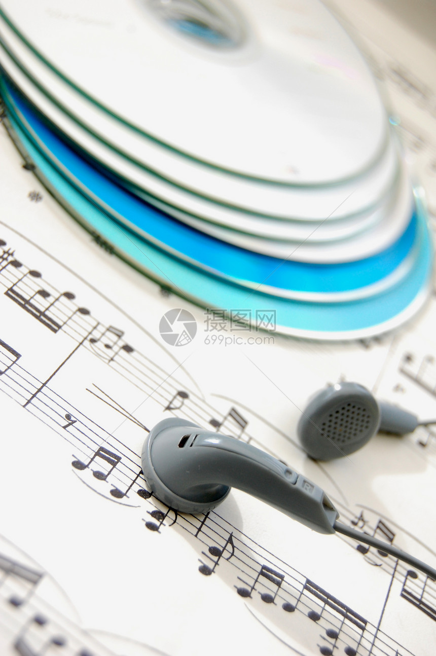音乐和弦耳机旋律乐器交响乐光碟笔记娱乐作品歌曲图片