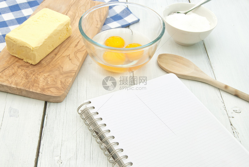 食食书厨房黄油烹饪烘烤勺子空白蛋糕页数图片