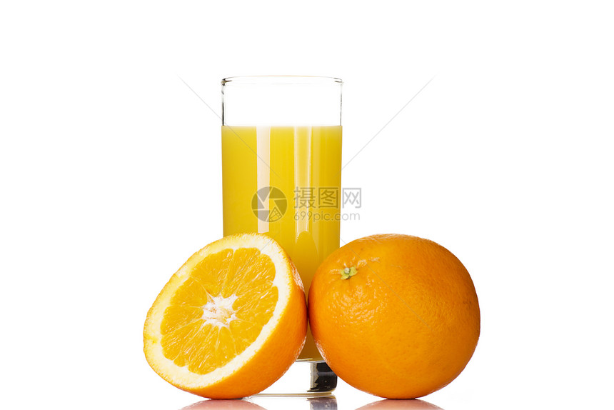 新鲜橙汁饮食食物液体玻璃宏观果汁工作室器皿水果甜点图片