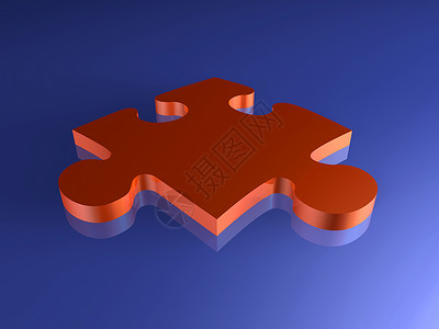 红色谜题片拼图蓝色金属游戏战略概念计算机玩具背景图片