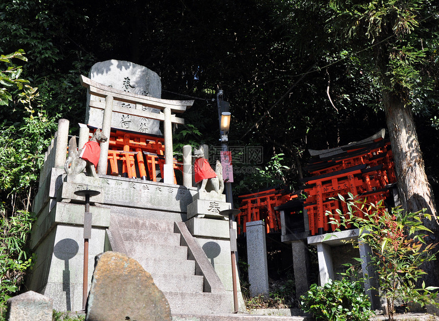 日本京都的神社旅游狐狸吸引力精神文化历史橙子木头信仰寺庙图片
