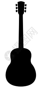 吉他语灰色吉他插图艺术黑色阴影音乐收藏背景图片