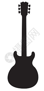 电气吉他艺术阴影灰色收藏黑色音乐插图背景图片