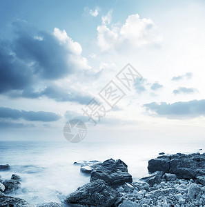 克里米亚海的海气象风暴云景光线气氛力量环境海浪戏剧性天空宇宙高清图片素材