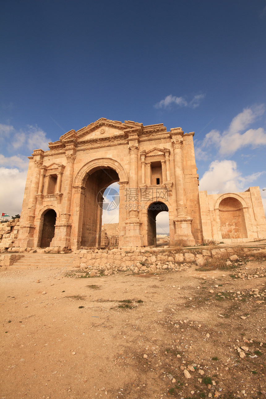 哈德里安拱门 约旦贾拉什旅游历史文明首都废墟建筑学纪念碑考古学石头旅行图片