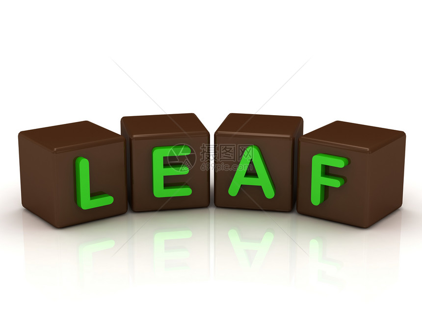 LEAF 绿色字词图片