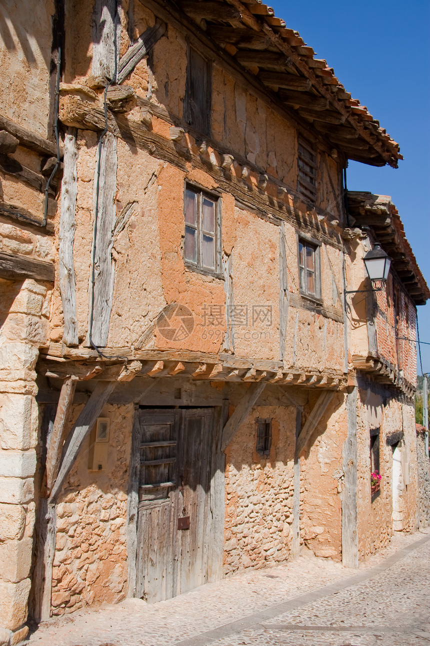 Calatanazor街 Burgos街 街 西班牙遗产色彩地方旅行历史街道晴天旅游入口村庄图片