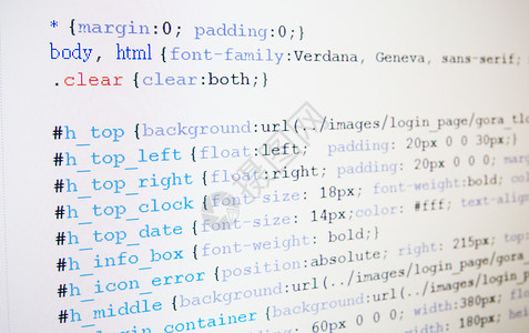 LCD 屏幕上的 CSS 语言代码背景图片