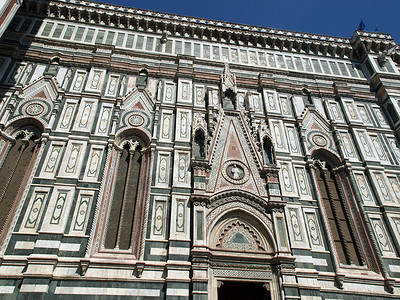 佛罗伦萨杜奥莫大教堂雕塑六角板建筑学大理石控制板天炉艺术六角形拱廊背景图片