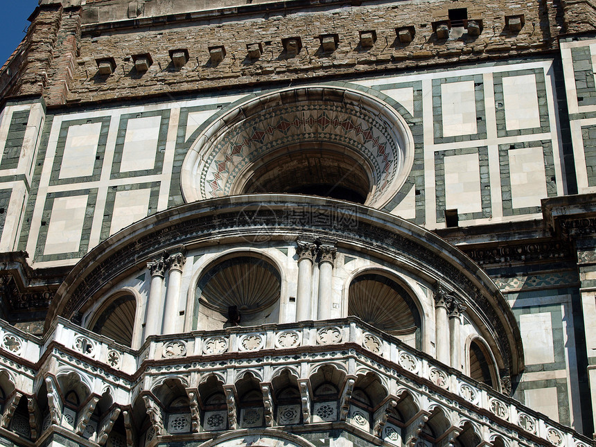 佛罗伦萨杜奥莫六角板六角形大理石宽慰窗饰拱廊艺术建筑学控制板教会图片