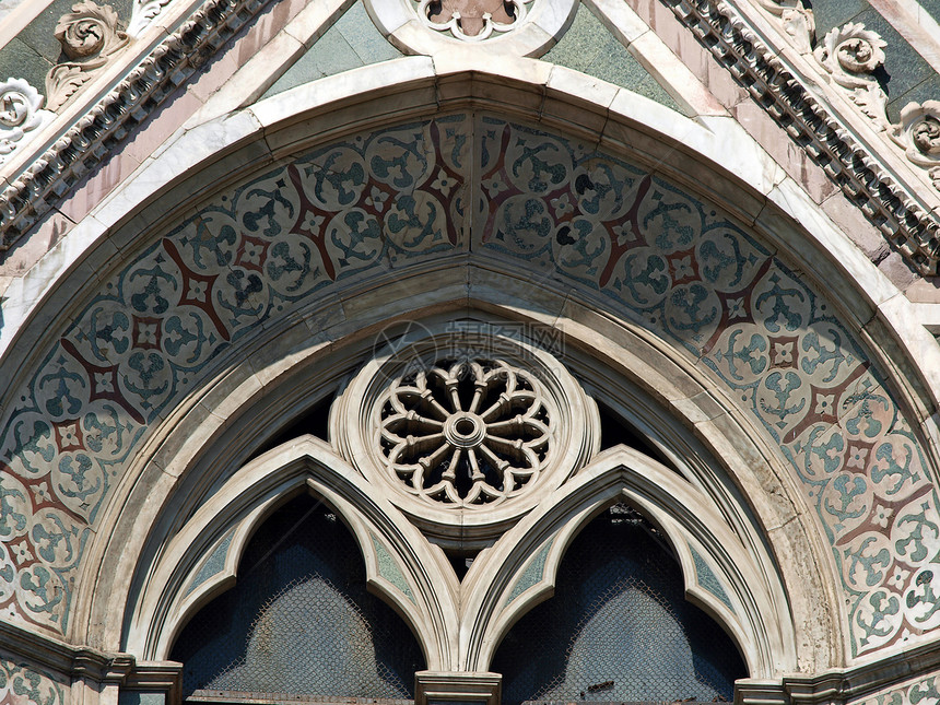 佛罗伦萨杜奥莫拱廊雕塑六角形教会控制板大理石窗饰六角板大教堂宽慰图片