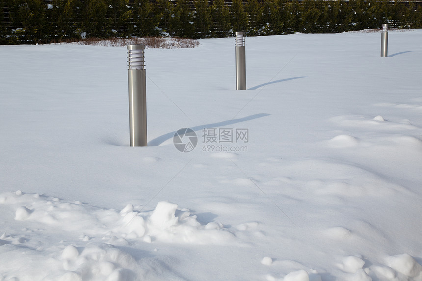 寒冷寒冬日白色蓝色季节阳光风景天气场景城市图片