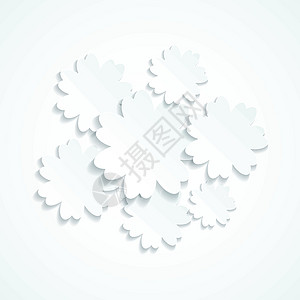 花卉背景标签植物群卡片植物白色问候语网络插图横幅折纸背景图片