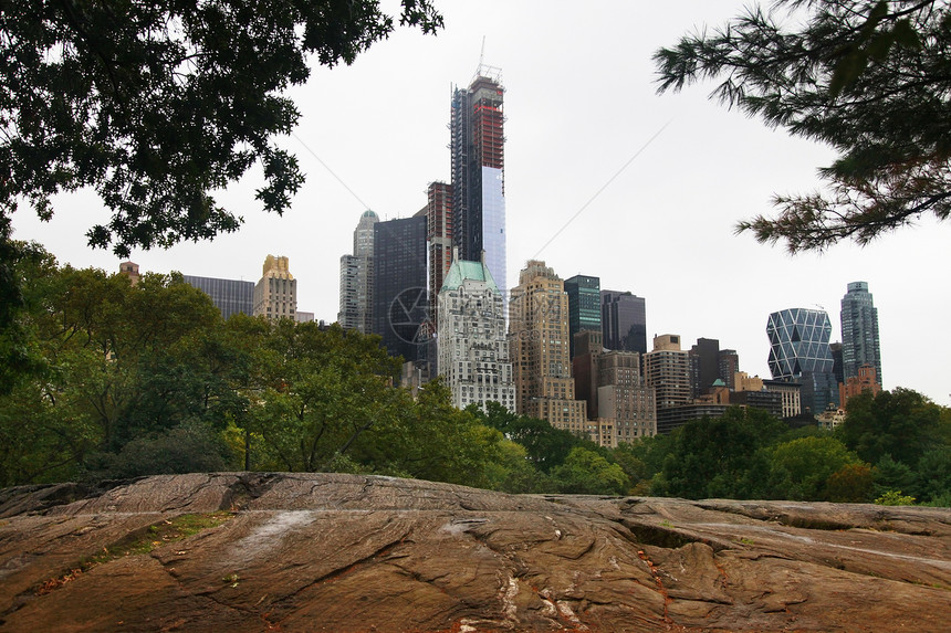 纽约州纽约市天际城市建筑叶子市中心办公楼摩天大楼森林反射办公室图片