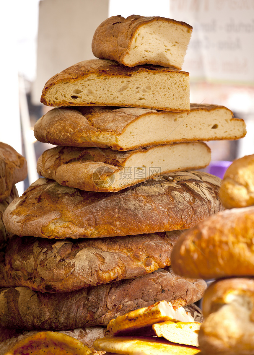 面包饼早餐金子食物面包屑棕色脆皮面包营养小吃图片