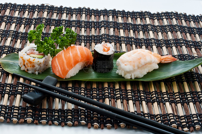寿司午餐托盘鱼粉饮食用餐餐厅菜单异国营养流动图片