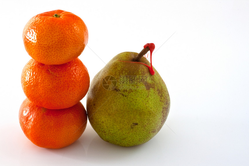 德卡纳梨和橘子果汁水果蔬菜饥饿食物叶柄异国早餐情调维生素图片