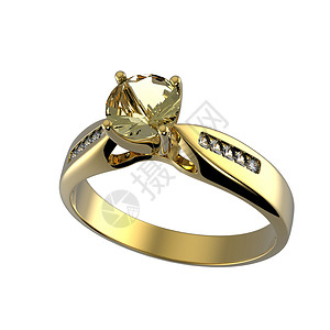 带孤立钻石的戒指珠宝宝石金子配件婚礼背景图片