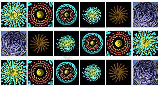 螺旋形状圆形圆圈球形向心珠子同心背景图片