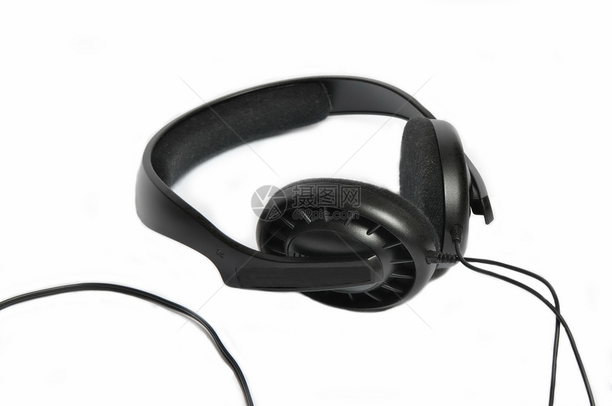 白色上孤立的耳机技术电子产品电气立体声塑料插图生活音乐播放器电话机动性图片