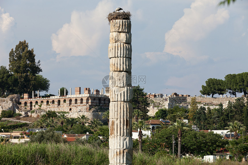 阿耳特弥弥斯寺 古代世界七奇迹之一女神建筑城市假期吸引力石头寺庙历史柱子废墟图片