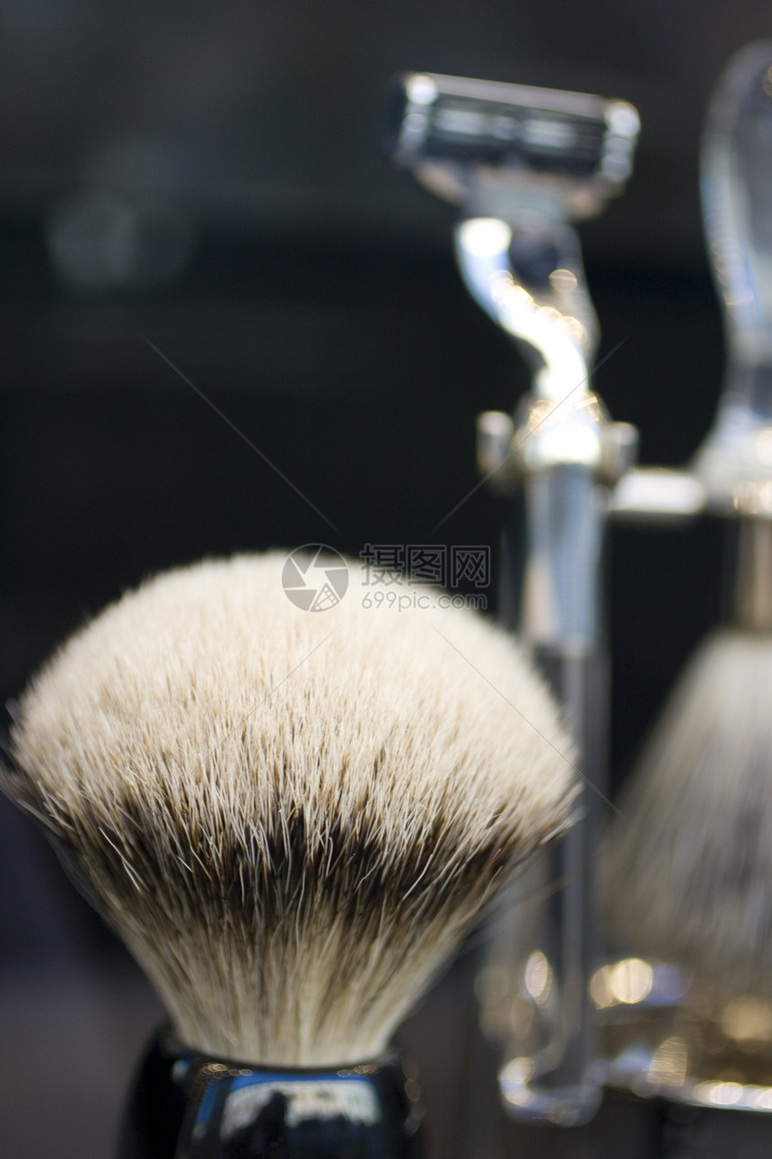 刮毛刷和剃刀浴室猪鬃冲洗保湿爸爸们头发剃须刷刮胡子理发师用户图片