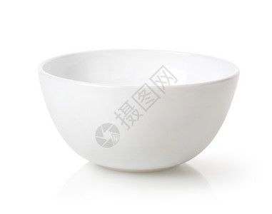 空空白碗白色陶瓷食物沙拉水平餐具影棚对象背景图片