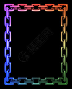 环链框架色彩多彩背景图片