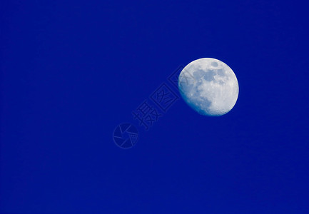 夜空与月亮蓝色场景天空背景图片