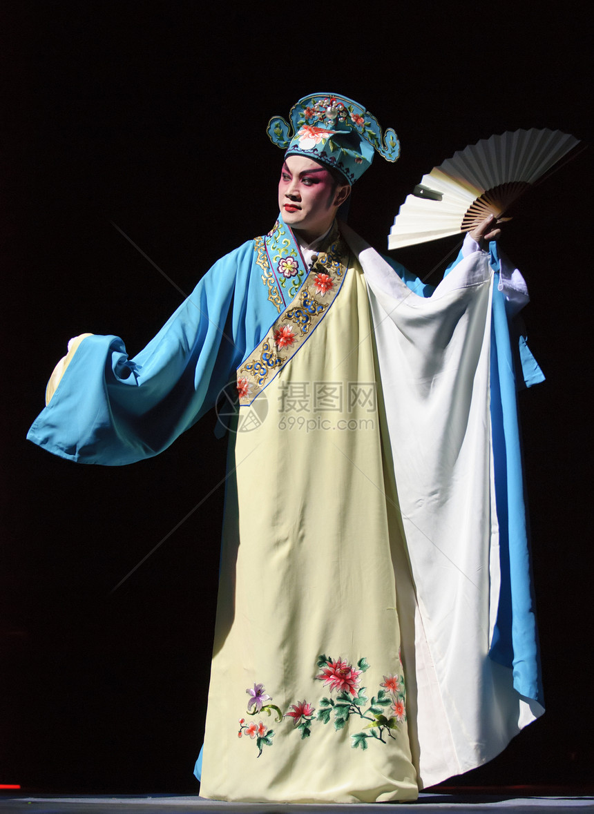 中国传统歌剧演员 演戏服和戏剧服装音乐剧院艺术娱乐风俗节日面部展示创造力彩绘图片