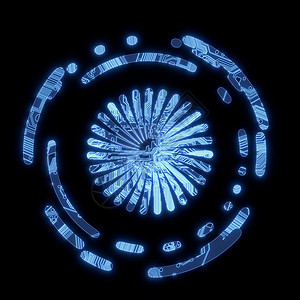 计算机芯片上的光化蓝色设计图案符号背景图片