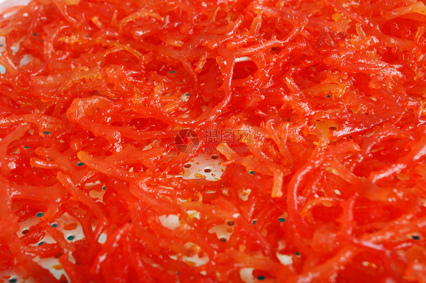 红干甘地海藻产品沙拉海洋海鲜海藻叶子生物饮食盘子芝麻图片