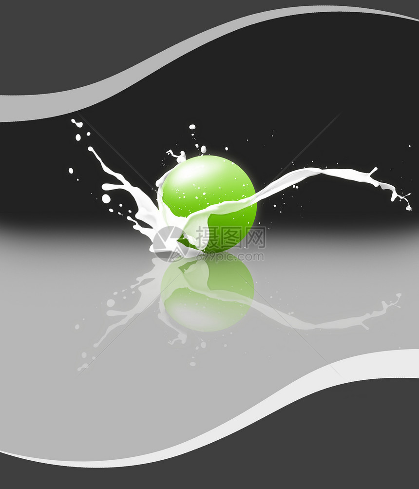 绿球创造力插图图片