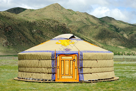蒙古包门素材蒙古国圆背景