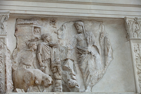 罗马  和平祭坛 奥古斯都和平祭坛宗教艺术帝国吸引力雕塑旅行宽慰纪念碑校园考古学古老的高清图片素材