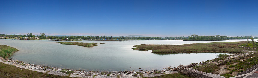 伊索拉迪耶拉锥形植被小马湿地自然保护区废墟图片