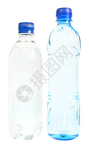 水瓶子苏打塑料蓝色矿泉水高清图片