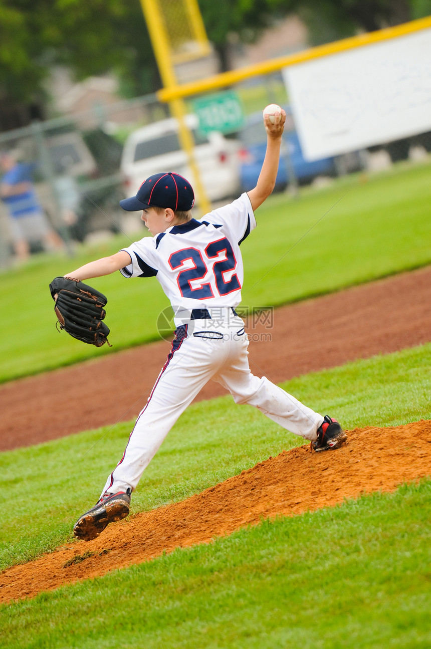 小联赛棒球投手联盟男生运动青年玩家孩子图片