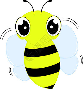 飞蜜蜂吉祥物黄色昆虫漏洞卡通片微笑插图蜂蜜孩子背景图片