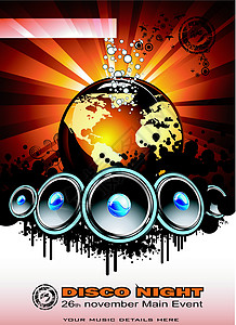 音乐活动背景数字闲暇娱乐打碟机舞蹈海报技术插图派对俱乐部背景图片