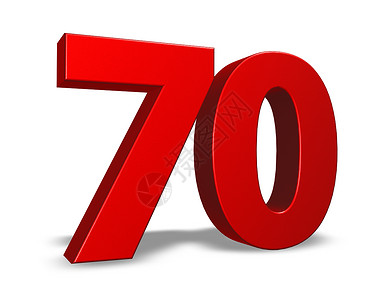70号红色数学插图周年禧年纪念日生日数数背景图片