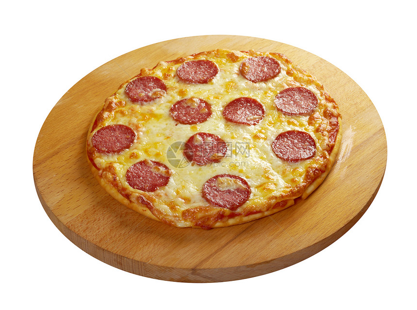 自己制造的披萨披萨辣椒脆皮圆形午餐圆圈食物小吃营养图片